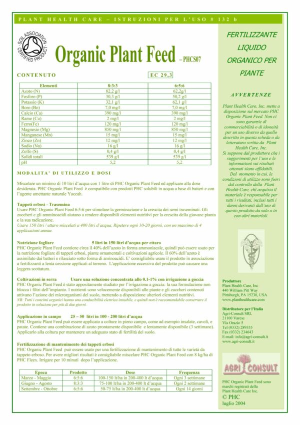 ORGANIC PLANT FEED 4-8 - 20L - immagine 3