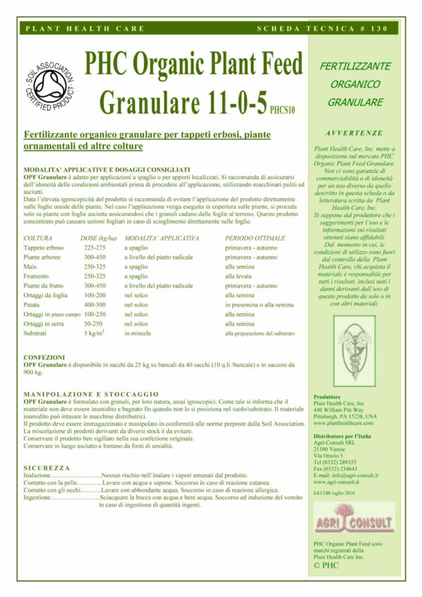 ORGANIC PLANT FEED GRANULARE - 25 KG. - immagine 3